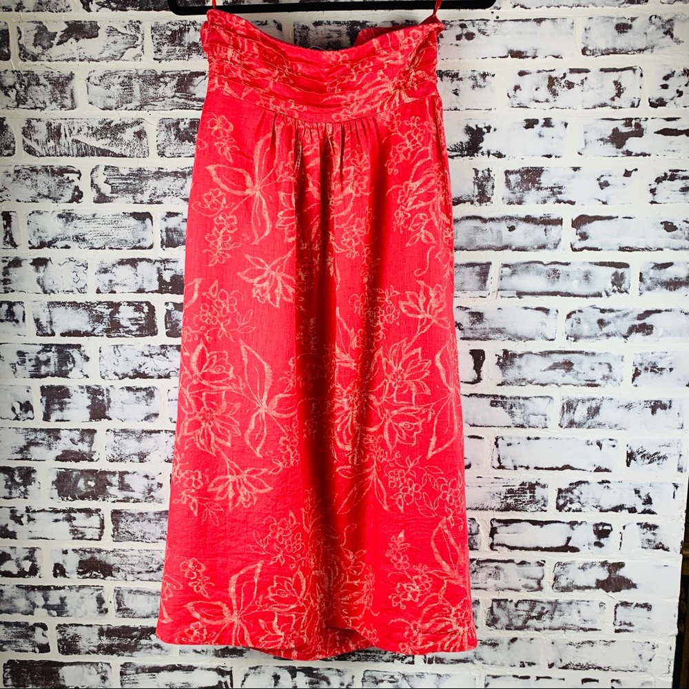 Banana Republic Linen Strapless Dress